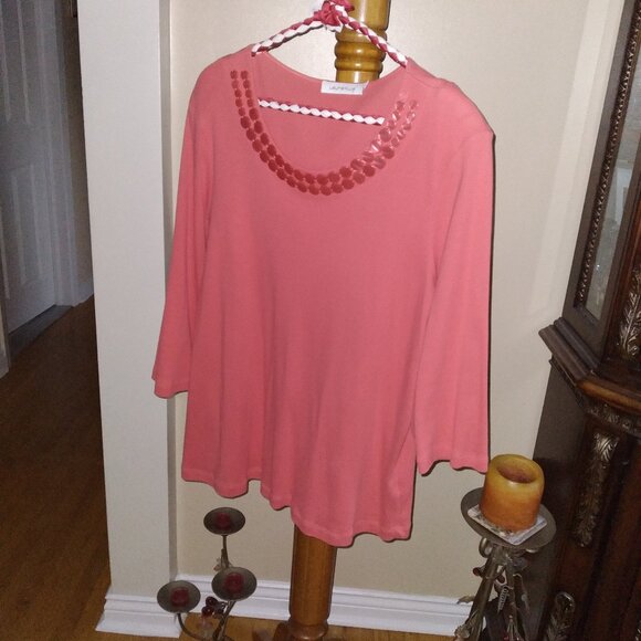 Elegant Top, Laura Plus, Cotton, Size - 1X - Picture 2 of 3